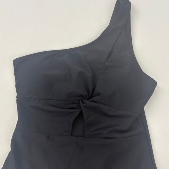 Black One-Shoulder Swimsuit - Picture 2 of 8